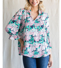 Load image into Gallery viewer, Sally Ann Floral Bubble Sleeve Top