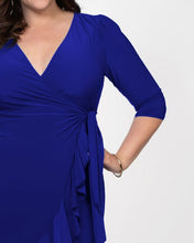Load image into Gallery viewer, Whimsy Wrap Dress in Cobalt Blue