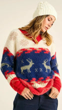 Load image into Gallery viewer, Harper Reindeer Snowflake Sweater