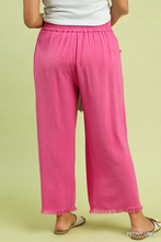 Load image into Gallery viewer, Best Seller! Ashley Frayed Hem Linen Blend Pants (5 Colors)