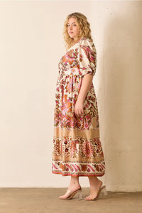 Ophelia Floral Button Front Maxi Dress