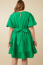 Load image into Gallery viewer, Sadie Bow Back Puff Sleeve Poplin Dress