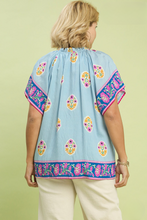 Load image into Gallery viewer, Caitlin Boho Bloom Border Top