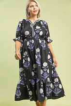 Load image into Gallery viewer, Bailey Midnight Floral Midi Dress