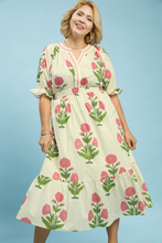 Load image into Gallery viewer, Bailey Cream Floral Midi Dress