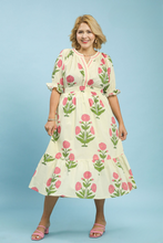 Load image into Gallery viewer, Bailey Cream Floral Midi Dress