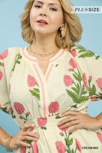 Load image into Gallery viewer, Bailey Cream Floral Midi Dress