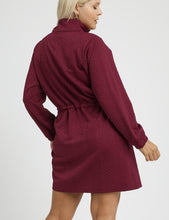 Load image into Gallery viewer, Sophie Cable Knit Dress in Burgundy