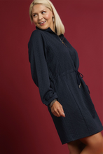 Load image into Gallery viewer, Sophie Cable Knit Dress in Navy