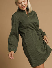 Load image into Gallery viewer, Sophie Cable Knit Dress in Olive