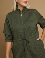 Load image into Gallery viewer, Sophie Cable Knit Dress in Olive