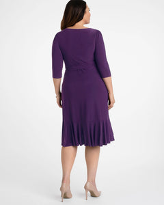 New Color! Whimsy Wrap Dress in Plum Passion
