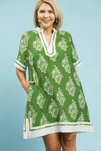Load image into Gallery viewer, Frankie Abstract Print Dress with Contrast Trim