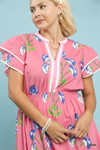 Load image into Gallery viewer, Marley Floral Print Ruffle Sleeve Dress in Pink