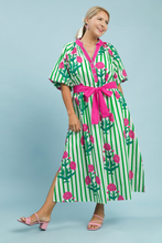 Load image into Gallery viewer, Annette Floral Belted Midi Dress