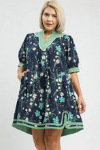 Load image into Gallery viewer, Emerson Floral Print Dress in Navy