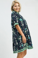 Load image into Gallery viewer, Emerson Floral Print Dress in Navy