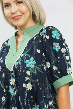 Load image into Gallery viewer, Emerson Floral Print Dress in Navy