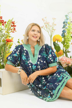 Load image into Gallery viewer, Emerson Floral Print Dress in Navy