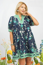 Load image into Gallery viewer, Emerson Floral Print Dress in Navy