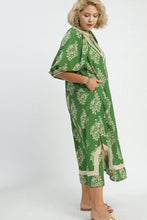 Load image into Gallery viewer, Restocked! Ada Abstract Print Midi Dress with Contrast Trim