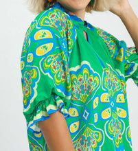 Load image into Gallery viewer, Murphy Plume Border Print Top