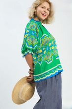 Load image into Gallery viewer, Murphy Plume Border Print Top