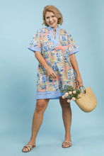 Load image into Gallery viewer, Madison Chinoiserie Print Dress in Coral Mix