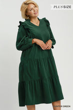Load image into Gallery viewer, Evergreen Days Corduroy Dress