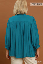 Load image into Gallery viewer, Teal Me About It Smocked Top
