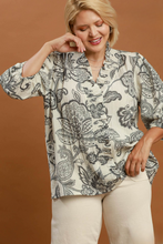 Load image into Gallery viewer, Olivia Mixed Print Smocked Ruffle Top