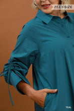 Load image into Gallery viewer, Charlie Tie Sleeve Midi Dress in Teal