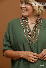 Load image into Gallery viewer, Wild Side Leopard Trim Top