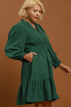 Load image into Gallery viewer, Evergreen Elegance Tiered Dress 💚