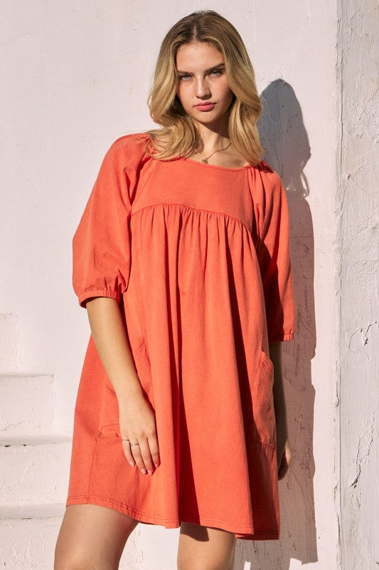 Viola Washed Cotton Dress
