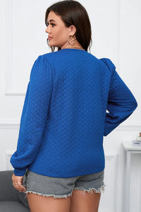 Remi Royal Blue Textured Pullover