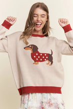 Load image into Gallery viewer, Marilyn Dachshund Holiday Sweater