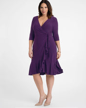 Load image into Gallery viewer, New Color! Whimsy Wrap Dress in Plum Passion