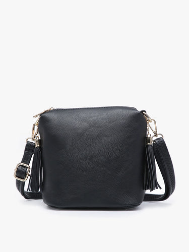 Dylan Crossbody w/ 2 Side Tassel Zippers