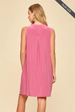 Load image into Gallery viewer, Mila Wrinkle Free Tank Dress in Petal Pink