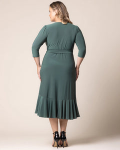New Color! Whimsy Wrap Dress in Fern Green