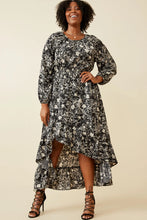 Load image into Gallery viewer, Amelia Floral Print Asymmetric Hem Maxi Dress