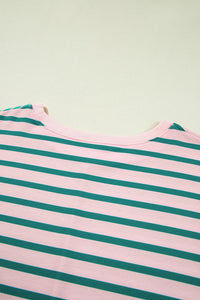 Melanie Green Stripe Color Block Sweatshirt