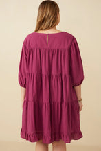 Load image into Gallery viewer, Marla Smocking Detailed Puff Sleeve Tiered Dress