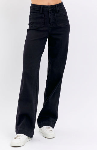 Black Straight Leg Jeans