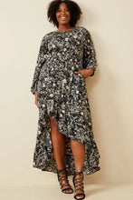 Load image into Gallery viewer, Amelia Floral Print Asymmetric Hem Maxi Dress