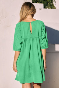 Abbey Washed Green T-Shirt Dress