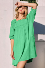 Load image into Gallery viewer, Abbey Washed Green T-Shirt Dress