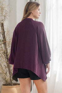 Saylor Handkerchief Hem Lantern Sleeve Top