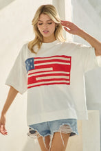 Load image into Gallery viewer, Francine American Flag Applique Top